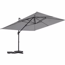 Parasol déporté de jardin "Sky 4" - Dimensions : 370 x 278 x 261 cm - Poids : 21.7 kg - Structure : Aluminium/ Métal - Toile ...