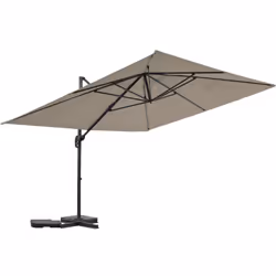 Parasol déporté de jardin "Sky 4" - Dimensions : 370 x 278 x 261 cm - Poids : 21.7 kg - Structure : Aluminium/ Métal - Toile ...