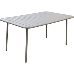 Habitat Et Jardin Table Jardin En Métal "bilbao" - 150 X 90 X 71 Cm - Taupe