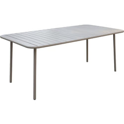 Habitat Et Jardin - Table jardin en métal 'Bilbao' - 180 x 90 x 71 cm - Taupe