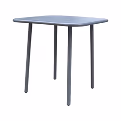 Habitat Et Jardin Table De Jardin En Métal "bilbao" - 70 X 70 X 71 Cm - Gris