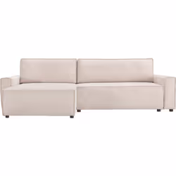 Palozi Sofa Canapé D'angle Convertible En Tissu Texturé "montaigne" - 4 Places - Beige