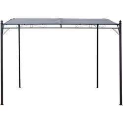 Habitat Et Jardin - Pergola adossée inclinée en métal - 3 x 2.5 m - Gris