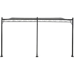 Habitat Et Jardin Pergola Tonnelle Adossée En Métal - 3 X 4 M - Gris