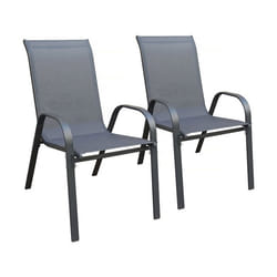 Fauteuil jardin textilène Cordoba - Phoenix - Lot de 2 - Anthracite