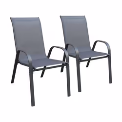 Habitat Et Jardin Fauteuil Jardin Textilène "cordoba" - Phoenix - Lot De 2 - Anthracite