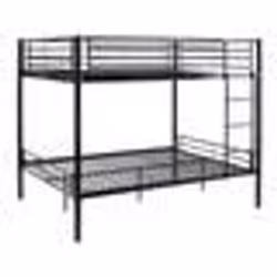 Lit superposé double Adam - Sommier inclus - 140 x 190 cm - Noir