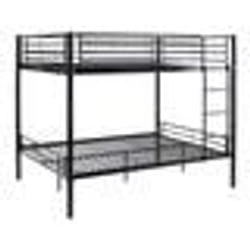 Lit superposé double Adam - Sommier inclus - 140 x 190 cm - Noir