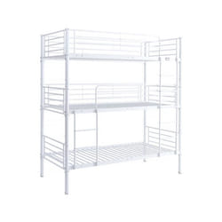 Habitat Et Jardin Lit Triple Superposé Metal "havin" - 90 X 190 Cm - Blanc