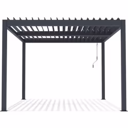 Pergola bioclimatique en aluminium "Windsor" - 3 x 4 m - Anthracite