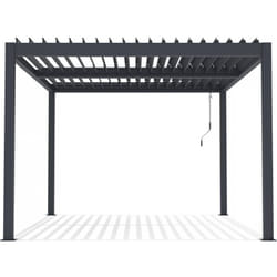 Pergola bioclimatique en aluminium "Windsor" - 3 x 4 m - Anthracite