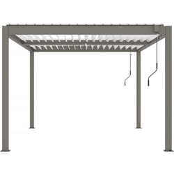 Habitat Et Jardin - Pergola bioclimatique 'Windsor' - 3 x 4 m - Taupe