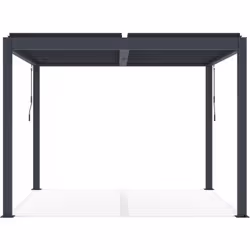 Pergola bioclimatique "Windsor" 3 x 3 - Anthracite La pergola est la solution idéale pour votre patio ou votre terrasse. C'es ...
