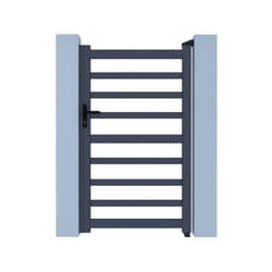 Habitat Et Jardin Portillon Aluminium Ajouré "marius" - 100 X 140 Cm  - Gris