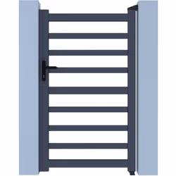 Habitat Et Jardin Portillon Aluminium Ajouré "marius" - 100 X 120 Cm  - Gris