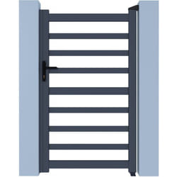 Habitat Et Jardin Portillon Aluminium Ajouré "marius" - 100 X 120 Cm  - Gris
