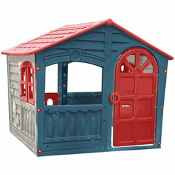 Offrez à vos enfants des heures de jeu en plein air avec cette charmante maisonnette de jardin en plastique ! Colorée et robu ...
