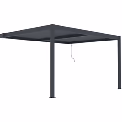 Pergola adossée en aluminium "Windsor" - Gris anthracite - 4 x 4 m Découvrez la pergola adossée en aluminium " Windsor" , un ...