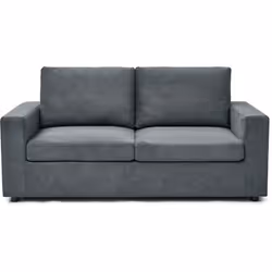 Canapé convertible express en tissu Elena - 3 places - Couchage 140 cm - Gris