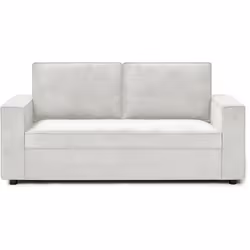 Canapé convertible express en tissu Clara - 185 x 90 x 88 cm - Beige