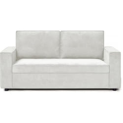 Canapé convertible express en tissu Clara - 185 x 90 x 88 cm - Beige
