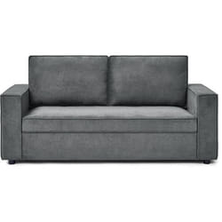 Canapé convertible express en tissu Clara - 185 x 90 x 88 cm - Gris