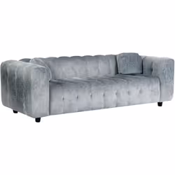 Habitat Et Jardin Canapé Droit En Tissu Chenille "vendome" - 3 Places - Gris