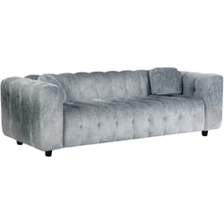 Habitat Et Jardin Canapé Droit En Tissu Chenille "vendome" - 3 Places - Gris