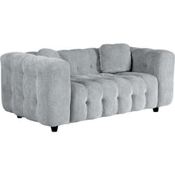 Canapé droit en tissu chenille Vendome - 2 places - Gris