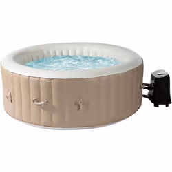 Habitat Et Jardin Spa Gonflable 4 Places "santorin" - 180 X 180 X 65 Cm - Taupe
