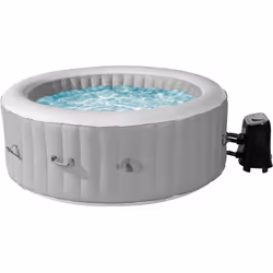 Spa gonflable "Santorin" - Dimensions : 180 x 180 x 65 cm - Capacité : 800 litres - Équipé de 110 jets - Consommation globale ...