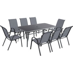 Habitat Et Jardin - Salon de jardin repas 8 places 'Cordoba xl 180' - Gris