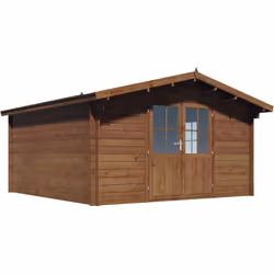 Habitat Et Jardin Abri De Jardin Bois Traité Autoclave Marron "montlaur" - 18,9 M² - 35 Mm