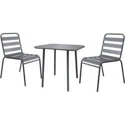 Habitat Et Jardin Salon De Jardin Repas En Métal "bilbao" - 2 Places - Gris