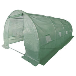 Serre tunelle de jardin 6 x 3 m Lys - 18 m² - 140g - Vert