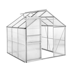 Serre jardin polycarbonate 190 x 190 x 195 cm Basilic - 361 m² - Gris