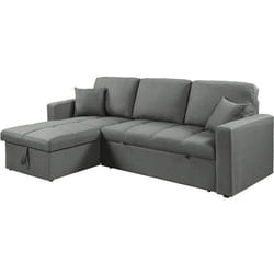 Canapé dangle convertible/réversible style bubble Alain - 3 places - Gris