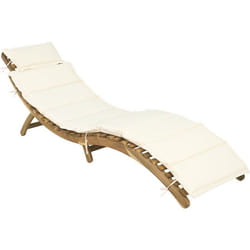 Bain de soleil en bois avec coussins inclus Jakarta - Beige