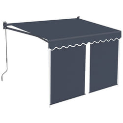 Store banne avec lambrequin en aluminium 2 x 3 m  Shadow - Gris anthracite