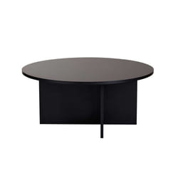 Table basse en bois Soleil - 90 x 90 x 40 cm - Bois Noir