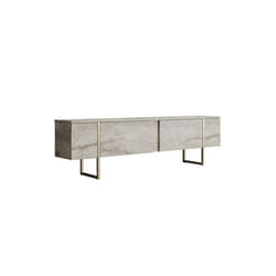 Meuble TV en bois Luxe - 180 x 30 x 50 cm - TravertinOr