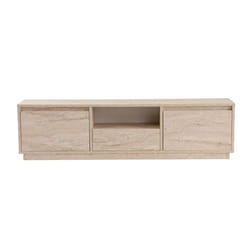 Meuble TV en bois Vanguard - 160 x 29 x 42 cm - Travertin