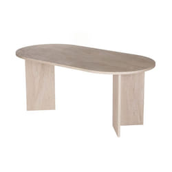 Table à manger en bois Sablin - 180 x 89 x 75 cm - Travertin