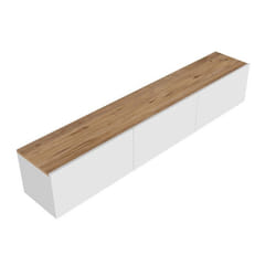 Meuble TV en bois West - 150 x 32 x 30 cm - Pin blanc de lAtlantique