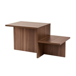 Table basse en bois Harmony - 80 x 40 x 40 cm - Noyer