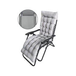 Fauteuil de jardin relax zéro gravité avec coussin matelassé Sintra - Gris