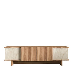 Meuble TV en bois Diana 180 x 33 x 50 cm - Travertin
