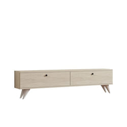 Meuble TV en bois Parlak - 160 x 25 x 40 cm - Beige