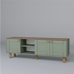 Meuble TV en bois Mia - 160 x 40 x 56 cm - Vert
