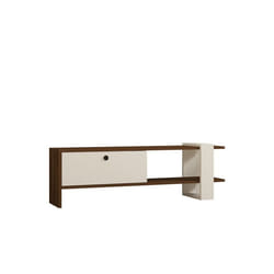 Meuble TV en bois Gaye - 120 x 25 x 36 cm - Blanc